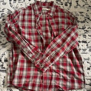 Men's Red Plaid Shirt